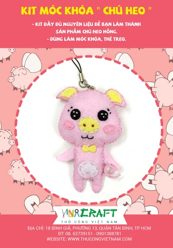 Bộ kit móc khóa chú heo